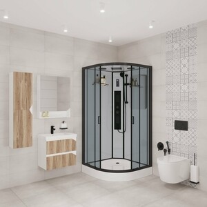 Душевая кабина Niagara NG-6902-01G BLACK 100х100х210