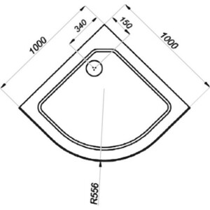 Душевой поддон Triton ПД7 100х100 с каркасом и фронтальным экраном (Щ0000014634)