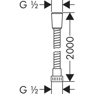Душевой шланг Hansgrohe Metaflex 200 см (28264000)