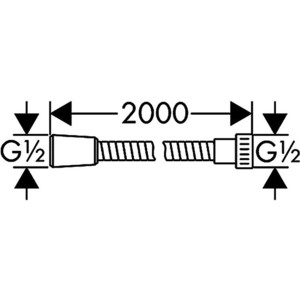Душевой шланг Hansgrohe Metaflex 200 см (28264000)