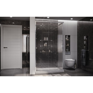 Душевой уголок Ambassador Kingston 120x80 прозрачный, хром (14011101)