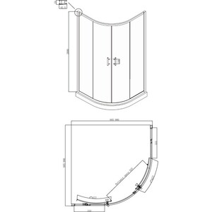 Душевой уголок Ambassador Kingston 90x90 прозрачный, хром (14011104)