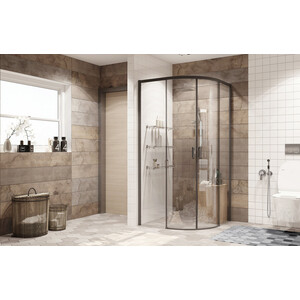 Душевой уголок Ambassador Queen 90x90 прозрачный, черный (11011201Black)