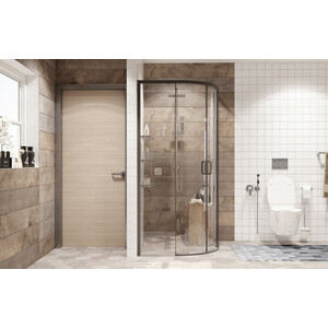 Душевой уголок Ambassador Queen 90x90 прозрачный, черный (11011201Black)