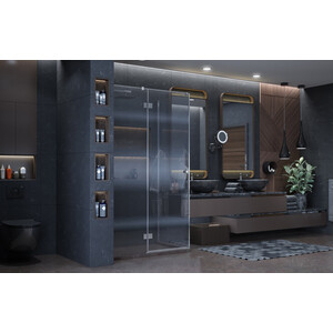 Душевой уголок Ambassador Diamond 120x80 левый, прозрачный, хром (12011104L)