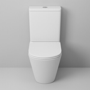 Унитаз-компакт безободковый Grossman с тонким сиденьем-микролифт, белый матовый (GR-4450MS)