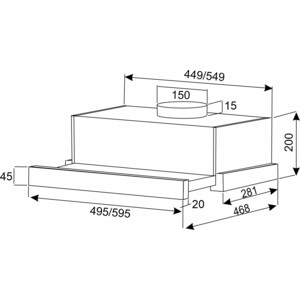 Вытяжка встраиваемая EXITEQ EX-1075 white