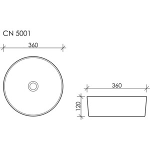 Раковина-чаша Ceramicanova Element 36х36 круглая (CN5001)
