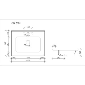 Раковина мебельная Ceramicanova Element 90х48 (CN7002)