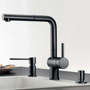 Смеситель для кухни Blanco Linus-S матовый черный (525807)