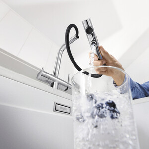 Смеситель для кухни Blanco Fontas-S II с подключением к фильтру, черный (526158)