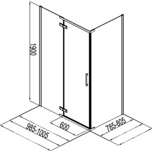 Душевой уголок Aquanet Logic 100х80 хром, стекло прозрачное (AE32-S-100x80U-CT)