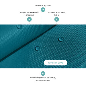 Кресло бескаркасное Mypuff груша, Темно-голубой, размер XL- Компакт, оксфорд