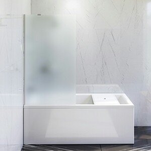 Шторка для ванны Am.Pm Gem 80х140 матовая, хром (W90BS-080-140CM)