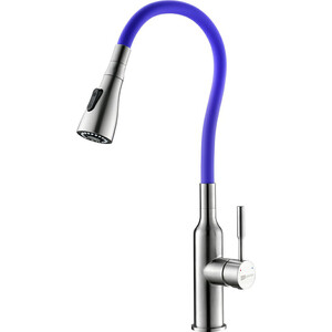 Смеситель для кухни Lemark Expert с гибким изливом, фиолетовый (LM5082S-Violet)