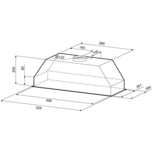 Вытяжка встраиваемая Krona RUNA 600 inox s