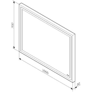 Зеркало Am.Pm Gem 100 с подсветкой (M91AMOX1001WG)