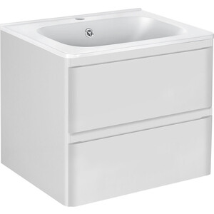 Тумба с раковиной Vincea Vico 60 подвесная, G.White (VMC-2V600GW + VCB-2VP600W)