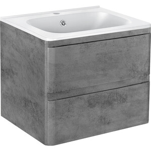 Тумба с раковиной Vincea Vico 60 подвесная, Beton (VMC-2V600BT + VCB-2VP600W)