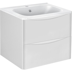 Тумба с раковиной Vincea Paola 60 подвесная, G.White (VMC-2P600GW + VCB-2VP600W)