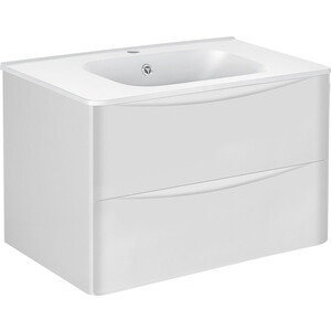 Тумба с раковиной Vincea Paola 80 подвесная, G.White (VMC-2P800GW + VCB-2VP800W)