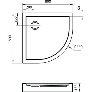 Душевой поддон Santek Палермо 80х80 на ножках, белый (1WH302477)
