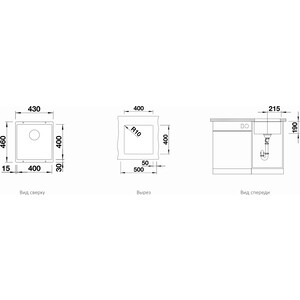 Кухонная мойка Blanco SubLine 400-U черный (525990)