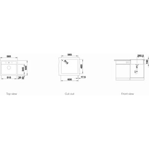 Кухонная мойка Blanco Legra 6 антрацит (523332)