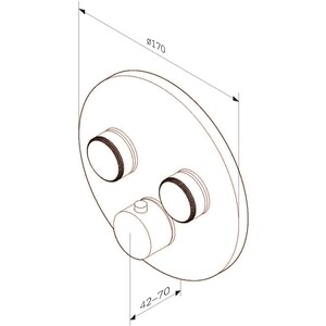 Термостат для ванны Am.Pm Inspire V2.0 TouchReel внешняя часть для F100100 (F50A85700)