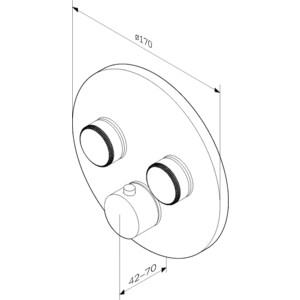 Термостат для ванны Am.Pm Inspire V2.0 TouchReel с механизмом (F50A85700, F100100)