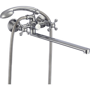 Смеситель для ванны Milardo Duplex универсальный с душем, хром (DUPSBL2M10)