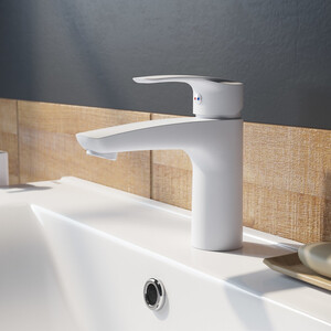 Смеситель для раковины IDDIS Ray белый матовый (RAYWT00i01)