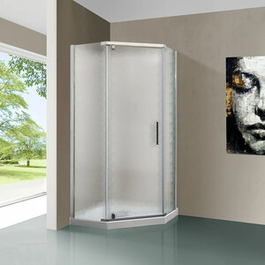 Душевой уголок Vincea Stresa VSP-1S 90x90 рифленый Шиншилла, хром (VSP-1S900CH)