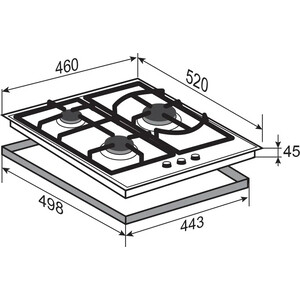 Газовая варочная панель Zigmund & Shtain M 26.4 W
