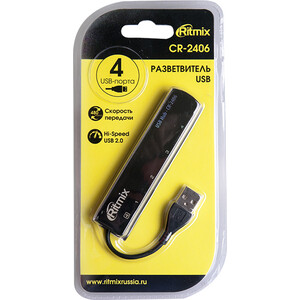 USB-разветвитель Ritmix CR-2406 black