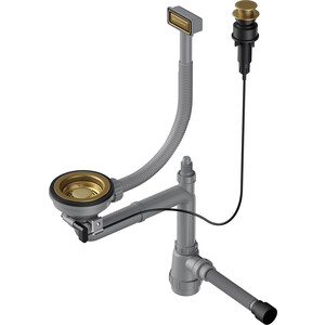 Сифон для кухонной мойки Omoikiri WK-1-A AB с клапаном автомат, латунь (4956471)
