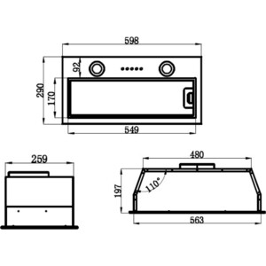 Вытяжка встраиваемая MAUNFELD THAMES 601PM черный