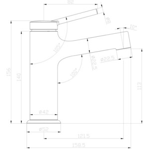 Смеситель для раковины Lemark Minima хром (LM3806C)