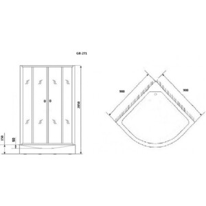 Душевая кабина Grossman GR-271 90x90x205