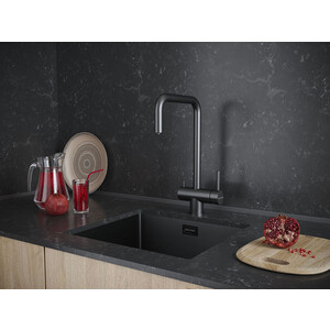 Смеситель для кухни Paulmark Wetter с подключением фильтра, вороненая сталь (We213030-GM)