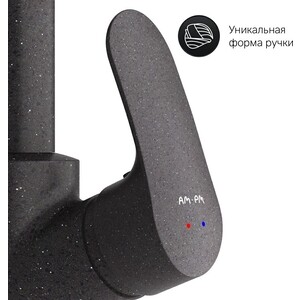 Смеситель для кухни Am.Pm Like с подключением к фильтру, черный (F8007722)