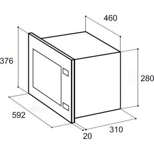 Встраиваемая микроволновая печь Lex BIMO 20.01 C IVORY