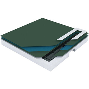 Душевой поддон Pestan Confluo Board UNI 90х90 под плитку, решетка слива матовый хром (40007821SS)