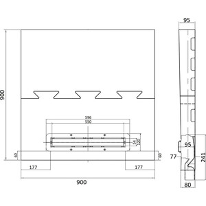 Душевой поддон Pestan Confluo Board UNI 90х90 под плитку, решетка слива матовый хром (40007821SS)