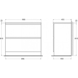 Тумба с раковиной BelBagno Albano 90 pino scania напольная (ALBANO-900-2C-PIA-PS, BB900/455-LV-MR-ALR)