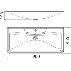 Тумба с раковиной BelBagno Albano 90 pino scania напольная (ALBANO-900-2C-PIA-PS, BB900/455-LV-MR-ALR)