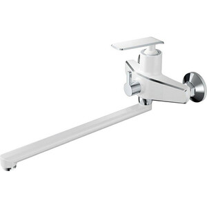 Смеситель для ванны Haiba HB548-8 универсальный, белый/хром (HB22548-8)