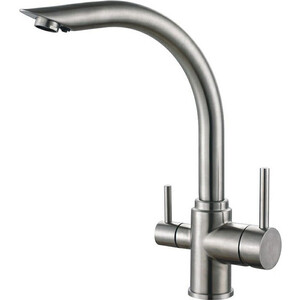 Смеситель для кухни Haiba HB304 с подключением фильтра, нержавеющая сталь (HB70304)
