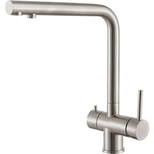 Смеситель для кухни Haiba HB304-1 с подключением фильтра, нержавеющая сталь (HB70304-1)