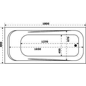 Акриловая ванна BAS Кварта 180х80 с каркасом, без гидромассажа (В 00017)